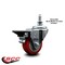Service Caster 3 Inch Red Polyurethane 12 Inch Threaded Stem Caster with Brake SCC-TS20S314-PPUB-RED-PLB-121315 - alternate 3